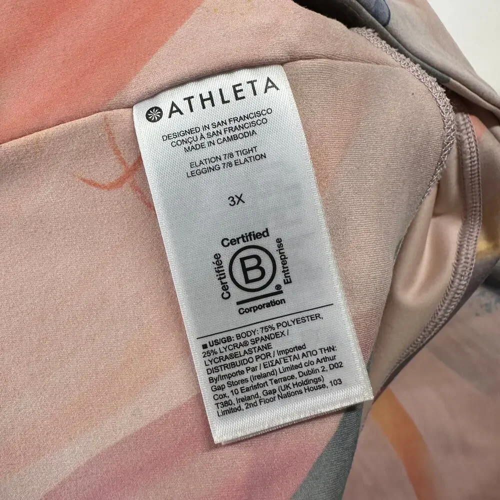 Athleta Leggings Womens 3X Elation 7/8 Vibrance Orchid Pink Yoga High Rise Gym - Picture 5 of 10